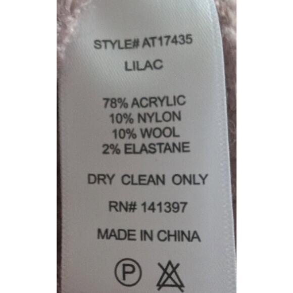 Womens Astr The Label Wool Blend Button Polo Collared Sweater Lilac Lavender S - Picture 5 of 5